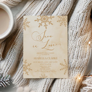 Invitation Neige en amour hiver Wonderland Fête des mariées