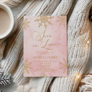 Invitation Neige en amour hiver Wonderland Fête des mariées