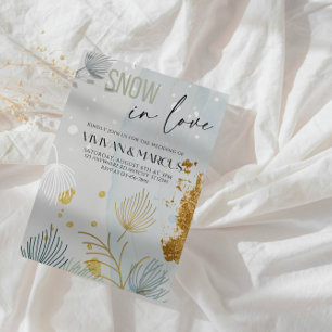 Invitation Neige en amour Mariage de Noël - Wonderland d'hive