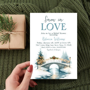 Invitation Neige en amour Noël Fête des mariées d'hiver