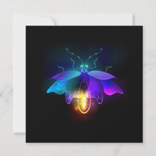 Invitation Neon Firefly sur noir