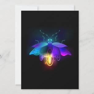Invitation Neon Firefly sur noir