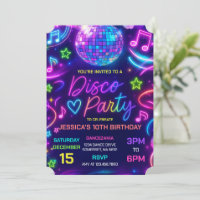 Neon Glow Disco Dance Party Anniversaire