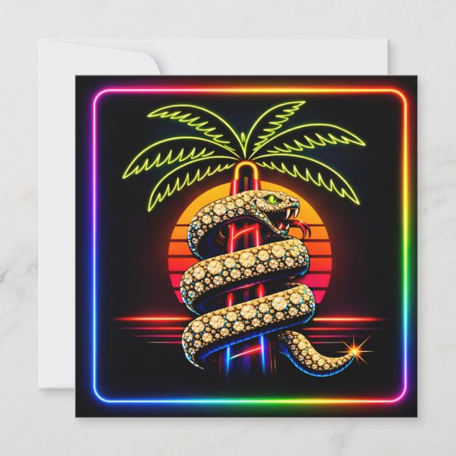 Invitation Neon Miami Nights opulence Diamant  (Devant)