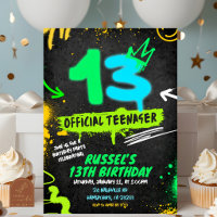 Neon Officiel Adolescent Graffiti 13e anniversaire