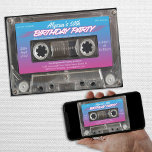 Invitation Neon Retro 80s Cassette 50e Anniversaire<br><div class="desc">Neon Retro 80s Cassette 50th Birthday Party Invitation. Revenez à l'ère vibrante et électrisante des années 80 avec notre thème d'anniversaire de la Cassette Neon Retro ! Fêtons dans un style de retour en arrière avec des lumières néons, des couleurs audacieuses et des cassettes iconiques. Préparez-vous à chanter vos airs...</div>