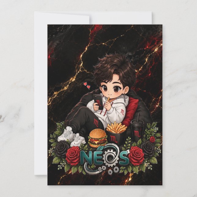 Invitation Neos Kawaii Zodiaque Scorpion (Devant)