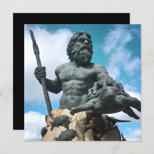 Invitation neptune royale sur la plage de virginie