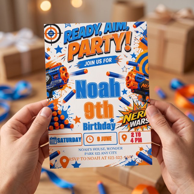 Invitation Nerf Anniversaire  (Créateur téléchargé)
