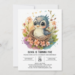 Invitation Nest Colibri Bird Bird Anniversaire