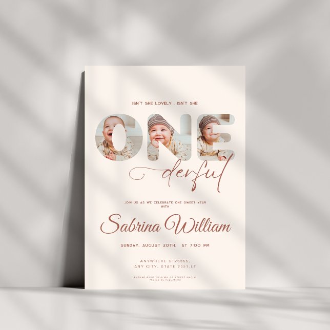 Invitation N'est-elle pas géniale 1er anniversaire 3 photo (Créateur téléchargé)