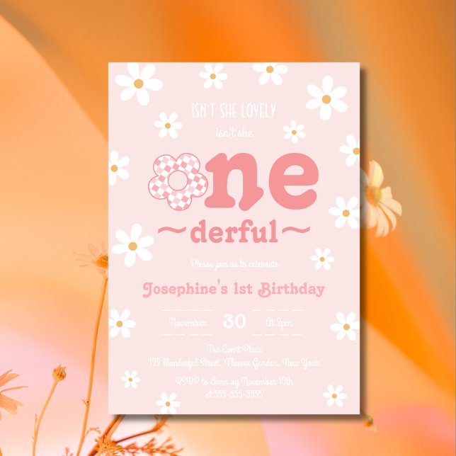 Invitation N'est-elle pas magnifique Retro Flower Super Anniv (Créateur téléchargé)