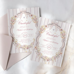 Invitation N'est-elle pas Merveilleuse Fille au Ruban Vintage