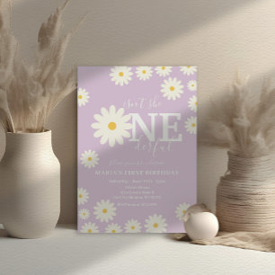 Invitation N'est-elle pas UNderful Lilac Daisy premier annive