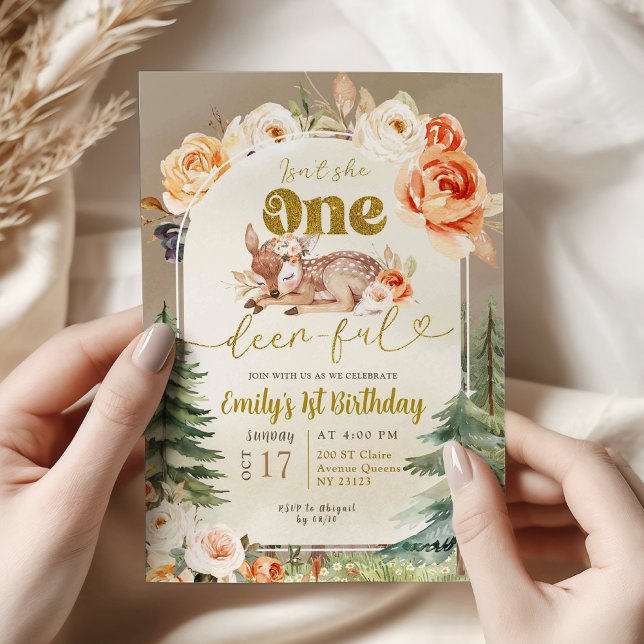 Invitation N'est-elle pas une fille adorable de la forêt Boho (Créateur téléchargé)