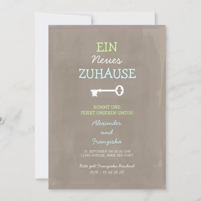 Invitation Nette Einweihungsparty Einladung (Devant)