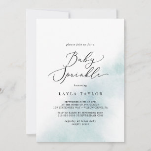 Invitation Nettoyage aquarelle   Blue Baby Sprinkle