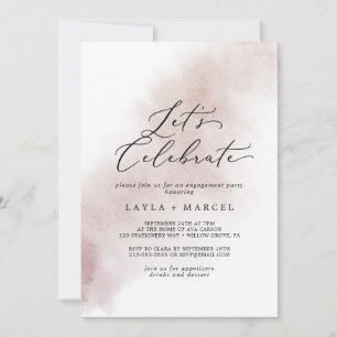 Invitation Nettoyage aquarelle Blush Fêtons