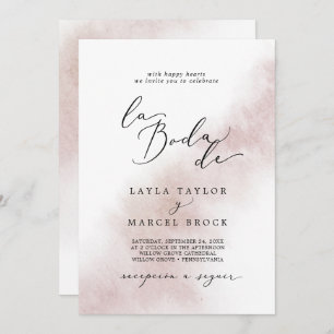 Invitation Nettoyage aquarelle Blush La Boda De Mariage