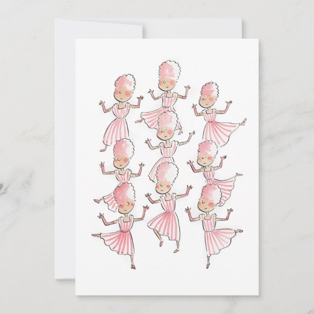 Invitation Neuf Dames Dançant (Devant)