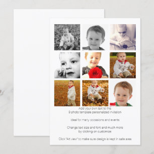 Invitation Neuf Modèle photo personnalisé