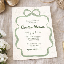 Neutral Baby Shower, Baby Shower, Sage Green Bow 