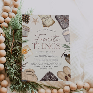 Invitation Neutral Boho Favorite Things Party