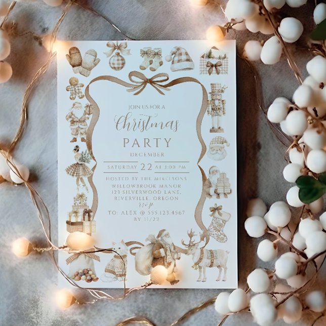 Invitation Neutral Christmas Wonderland (Créateur téléchargé)