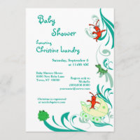 Neutre de genre de baby shower de Cajun (blanc)