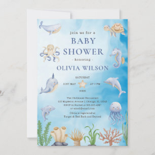 Invitation Neutre Selon Le Sexe Sous Le Baby shower Des Anima