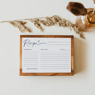 Invitation NEVE Minimalist Recette Card Fête des mariées