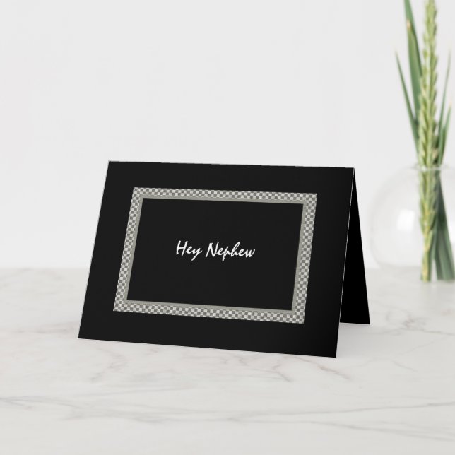 Invitation NEVEU - soyez mon Groomsman junior - damier (Devant)