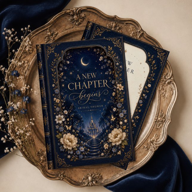 Invitation New Chapter begins Fantasy Enchanted bridal shower (Créateur téléchargé)