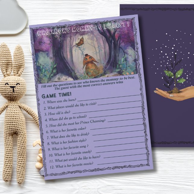 Invitation  New Chapter Begins Who Knows Mommy Best Game Card (New Chapter Begins Who Knows Mommy Best Game Card)