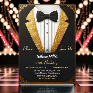 Invitation New Chic Suit Award Hommes Adulte Tuxedo 18e Anniv