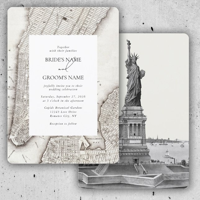 Invitation New York City Destination Mariage NYC (New York City Destination NYC Wedding Invitation)