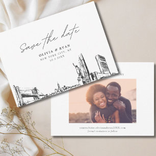 Invitation New York City Wedding Save the Date Modern