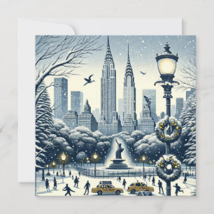 Invitation New York Holiday Elegance - Noël personnalisable