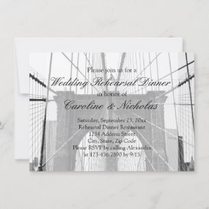 Invitation New York Mariage NYC Brooklyn Bridge