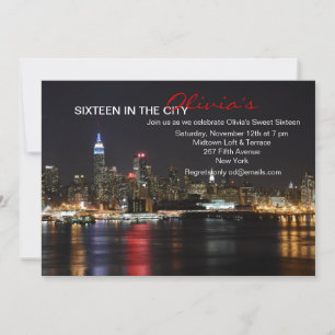Invitation New York Skyline by Night ->