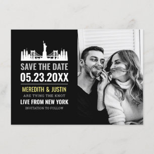 Invitation New York Skyline Enregistrer la date