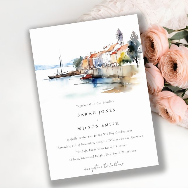Invitation Newport Rhode Island Mariage des États-Unis (Créateur téléchargé)