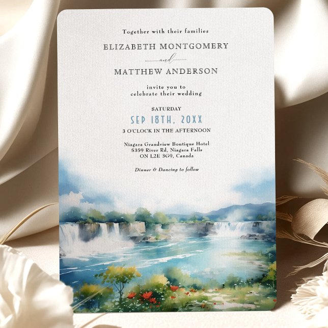 Invitation Niagara Falls Cascade Canada Mariage (Créateur téléchargé)