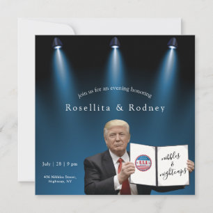 Invitation Nibbles Nightcaps Engagement Parti Trump Great