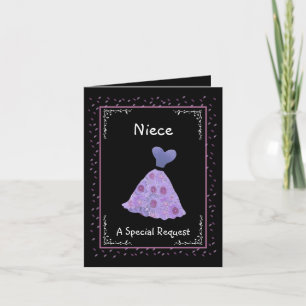 Invitation NIECE Junior Bridesmaid Purple Robe Ver 002