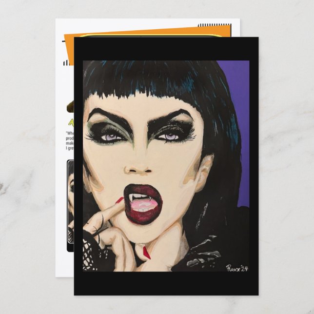 Invitation ‘Night on the Doorstep’ Painting Small-Scale Print (Devant / Derrière)