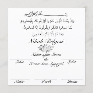Invitation Nikah belgesi