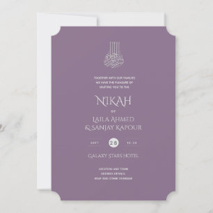 Invitation NIKAH - Ornat Islam Gold Blush rose Mariage Inv