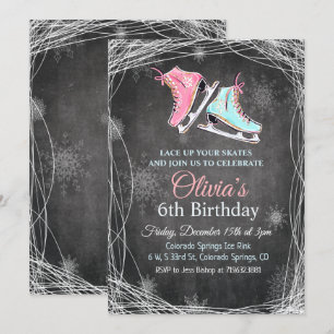 Invitation N'IMPORTE QUEL ÂGE - Chalk Patinage sur glace Anni