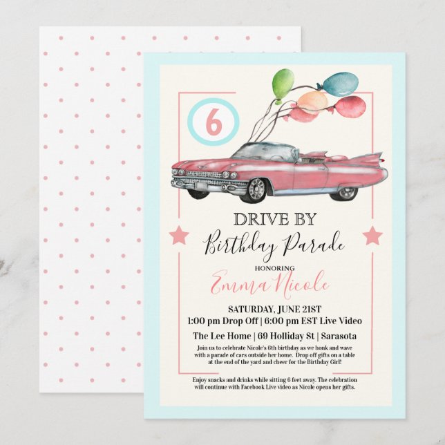 Invitation N'IMPORTE QUEL ÂGE - Conduire Par Virtual Girl Bir (Devant / Derrière)